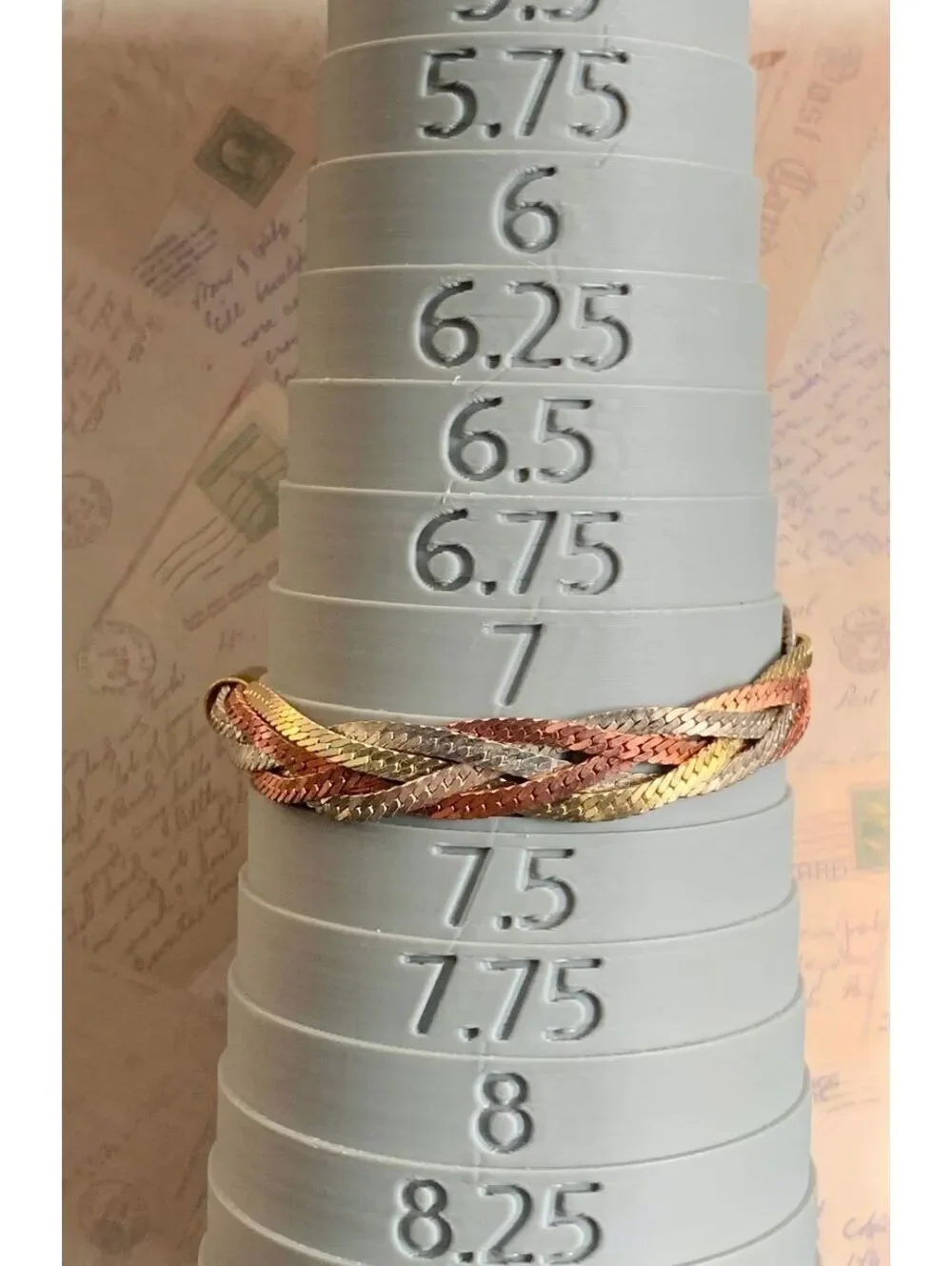 Vintage Tri-Color Braided Chain Bracelet - Chic & Stylish Accessory